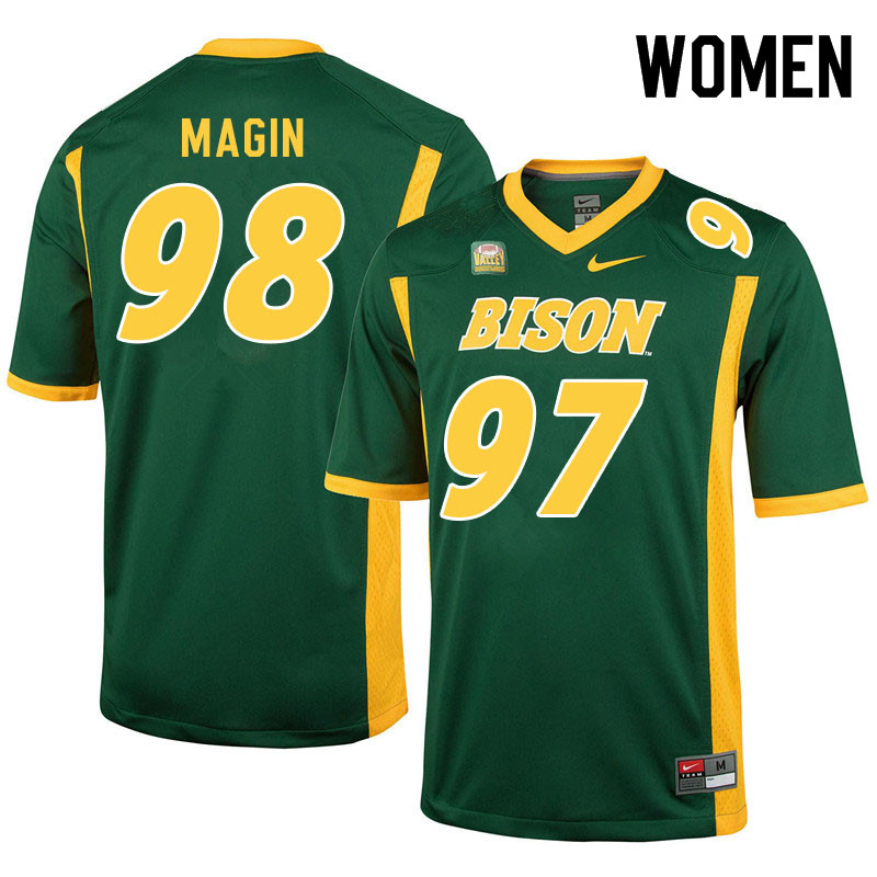 Women #98 Josh Magin North Dakota State Bison College Football Jerseys Sale-Green